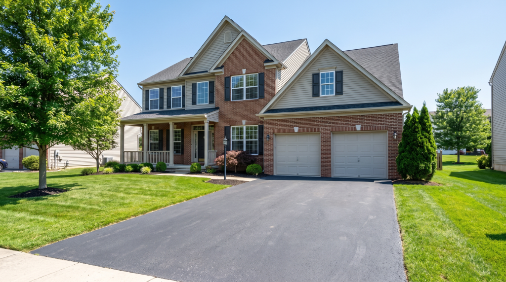 Suburban home exterior in Warrington, Pennsylvania