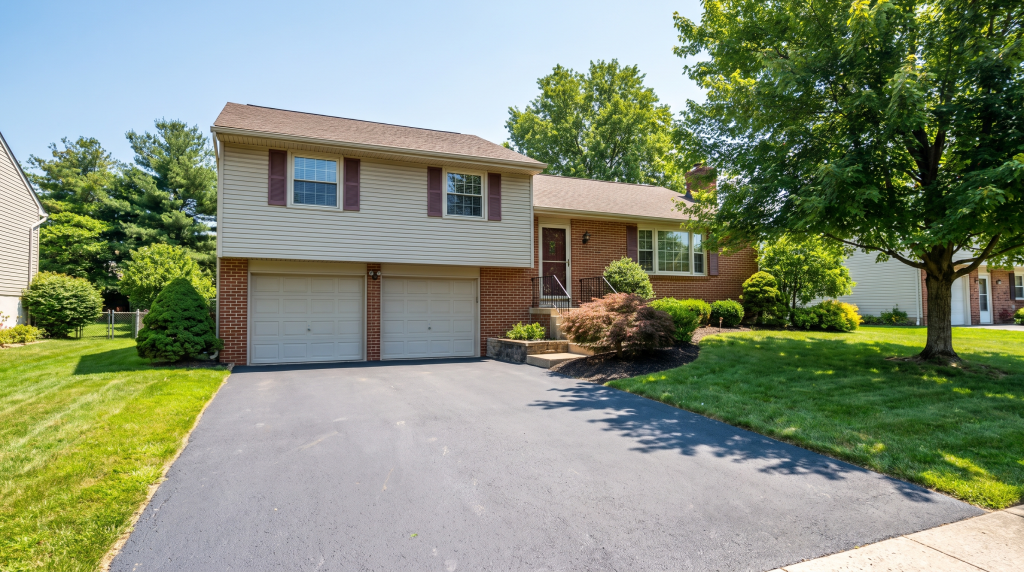 Suburban split-level home exterior in Horsham, Pennsylvania, Montgomery County